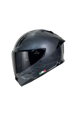 Sway 868 Full Face Motosiklet Kaskı Gri Siyah