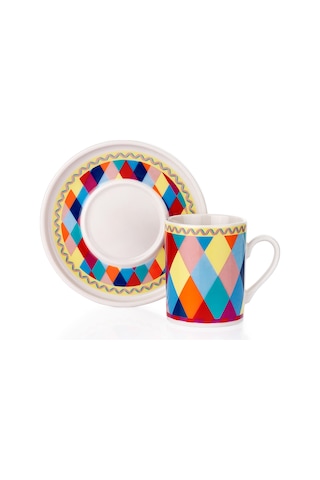 Schafer Diamond 2 Kişilik Kahve Fincan Takımı 4 Parça-asorti01 Asorti