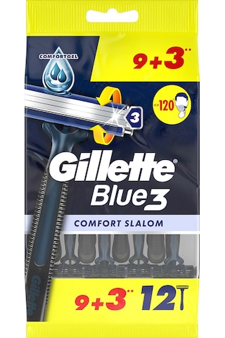 Gillette Blue 3 Comfort Slalom Kullan At Tıraş Bıçağı 9+3 Adet