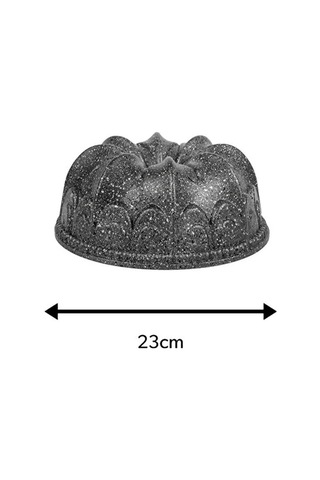 23 Cm Döküm Taç Kek Kalıbı - Kaydırmaz Tabanlı Ve Kolay Temizlenir Siyah