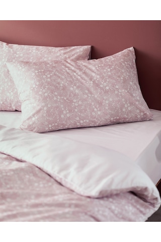 Madame Coco Fiance Tek Kişilik Pamuklu Baskılı Nevresim Takımı - Pudra 8684427218464 Pudra