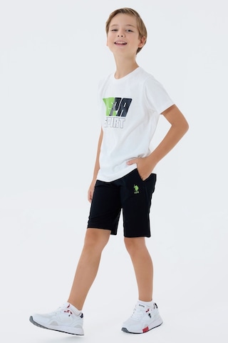 U.s. Polo Assn. Erkek Çocuk Beyaz Bermuda Takım Us2432-c-v1 Beyaz