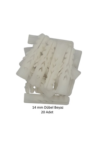 Dübel, 14 Mm Beyaz Dübel, 20 Adet