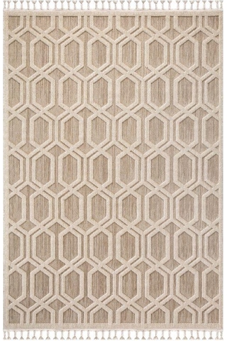 Vivaldi Fez 3000 Bej İskandinav Serisi Salon Oturma Yatak Odası Halısı Bej