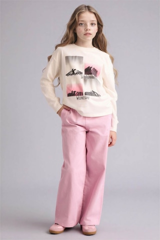 Defacto Wıde Leg Düz Paça Gabardin Pantolon Kız Çocuk G0607a826smpn171 Pembe-pn171
