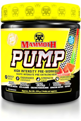 Mammoth Pump Preworkout Heightened Focus, Quick Recovery Karışık