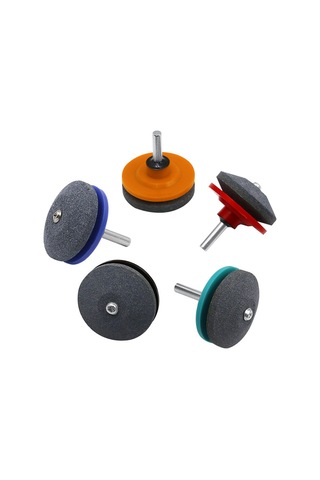 Skycity Makas Bıçağı Taslaştırıcı - 80 Zımpara, 6.35mm 1/4" Uç, Dayanıklı Metal Tasla, Kırmızı