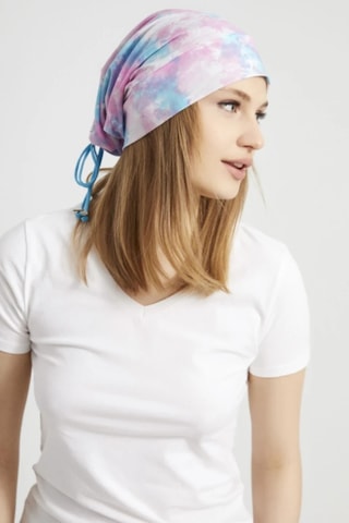 Kadın Batik, Aqua Çok Renkli Ip Detaylı 4 Mevsim Şapka Bere Buff -ultra Yumuşak Doğal Penye Kumaş - Standart / Batik Çok Renkli Batik Çok Renkli