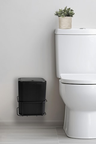 Okyanus Home Eko Magic Askılı Kare Mina Çöp Kovası Siyah