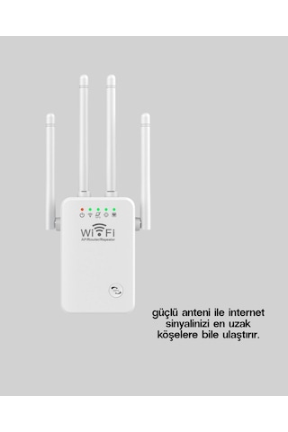 Cosmotex Wps Destekli 2.4ghz + 5ghz Wifi Sinyal Güçlendirici