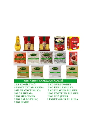Dedeoğlu Gıda Orta Boy Ramazan Kolisi 16 Parça