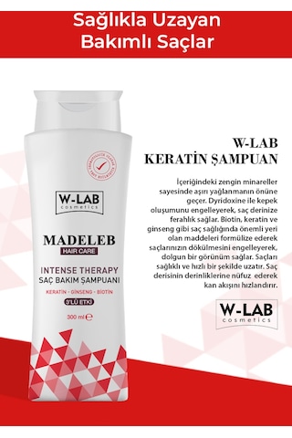 W-Lab Cosmetics Madeleb Intense Therapy Keratin Şampuan 300 ML