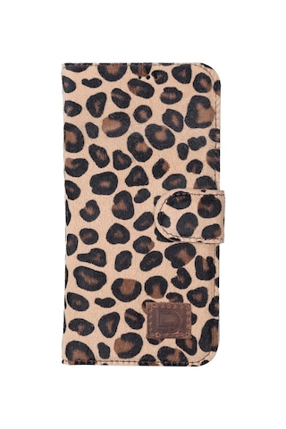 Apple Uyumlu iPhone 13 Pro Deri Cüzdanlı Kılıf Leopar Desen