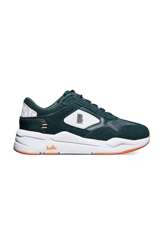 Bathu 10/43 Erkek Deri Sneaker - Koyu Yeşil Yeşil