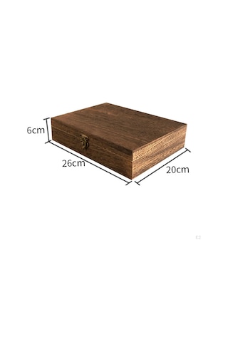 Vintage Saklama Kutusu Dıy Dekoratif Ahşap Takı Hatıra Kapaklı Kilit Bellek