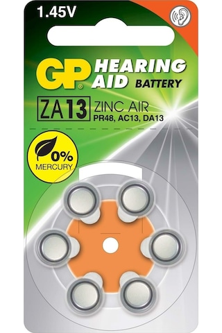 GP ZA 13 KULAKLIK PİLİ 6 LI KART