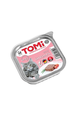 Tomi Karidesli Pate Yetişkin Kedi Yaş Maması 100 G