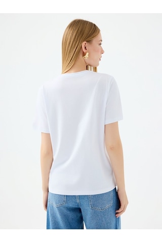 LOFT Regular Fit Kadın Tshirt K.kol Lf2039154 Q1.v1 Beyaz