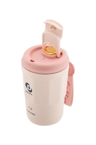 Daima Easy Go 380 Ml 12 Saat Sıcak 12 Saat Soğuk Pembe Termos Pembe