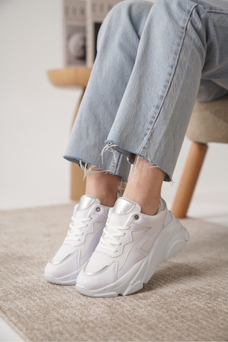 D383 Günlük Ortopedik Kadın Sneaker Spor Ayakkabı Beyaz