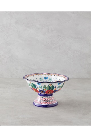 English Home Whimsy Stoneware Sunumluk 23x23x14 Cm Renkli Renkli