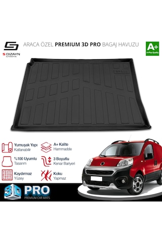 S-dizayn Fiat Fiorino 3d Pro Bagaj Havuzu 2008-2016 A+ Kalite