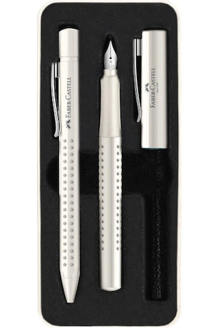 Faber Castell Faber-Castell Grip 2010 Dolma + Tükenmez Kalem Set Hindistan Cevi