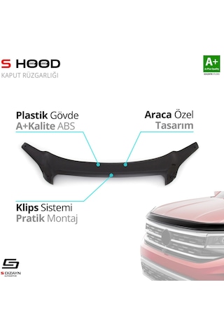 S-dizayn Chevrolet Captiva Abs Plastik Kaput Rüzgarlığı 2006-2011 A+kalite