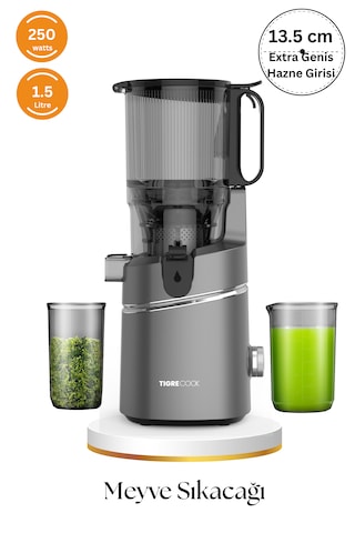Tıgrecook SJ 036 Slow Juicer Yavaş Sıkım Katı Meyve Sıkacağı Sorbe