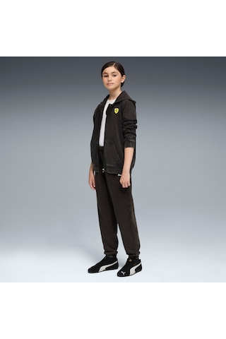 Puma Scuderıa Ferrarı Sportswear Genç Kapüşonlu Sweatshırt 632798 01 SiYAH