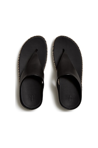 001 Black Terlik Kadın Diğer A4q-001/c15 Fitflop Lulu Lux Graphic-weave Leather Toe-post siyah