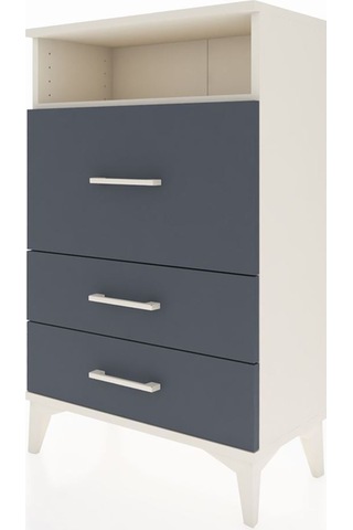 Arges Komodin Tek Raflı 3 Çekmeceli 60x30x96 Aytaşı-antrasit Aytası