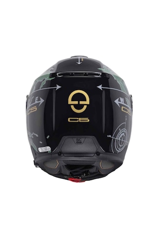 Schubert C5 Globe Green Çene Açılır Motosiklet Kask Siyah - Yeşil