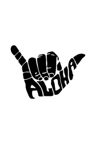 Aloha El Illustration Duvar Dekor Sticker 30 X 21 Cm