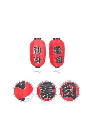 Yifomall Kore Ve Japon Mutfağı İçin Sulu Kürklü Red Sushi Feneri - Su Geçirmez, Güneş Tenkidi - 2 Adet Çok Renkli