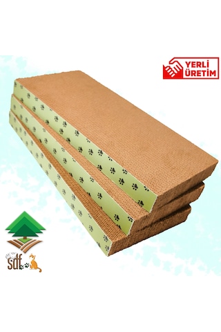 Sdf Kereste Kedi Tırmalama Kartonu Düz 3'lü 23 x 47 x 4 CM