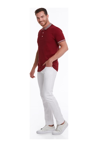 Hatemoğlu Regular Fit Pamuk Polo Yaka Erkek Tişört Bordo