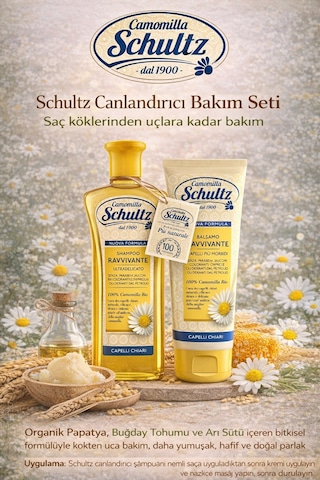 Schultz Açık Ve Renkli Saçlar İçin Canlandırıcı 2li Bakım Seti Şampuan + Saç Kremi