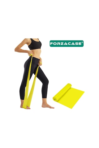 Forzacase Kolay Direnç Pilates Egzersiz Lastiği 120cm Sarı Fc1... Sarı