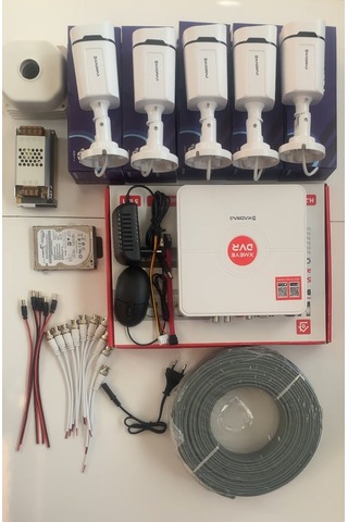 5 Kameralı Güvenlik Kamerası Seti - Gece Renkli Kdj-5s-4w-p-v1