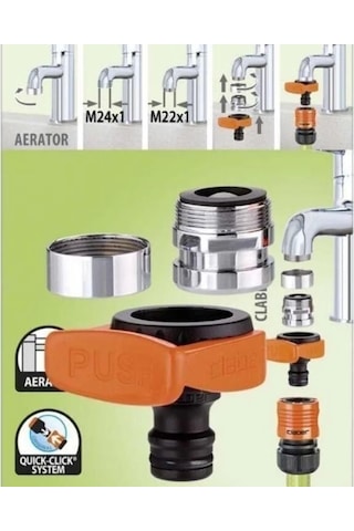 Claber Batarya Tipi Musluk Adaptörü 3/4'' Claber 8587 Diğer
