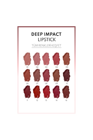 Note Cosmetique Deep Impact Lipstick Kremsi Dokulu Yarı Parlak Ruj 05 Leather Mood - Kahverengi