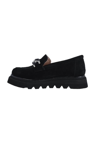 Poletto Hakiki Deri Sıyah Loafer Düz 06 134 3-1961 Siyah