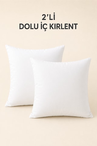 2'li İç Kırlent Silikon Elyaf Dolgulu Koltuk Kırlenti İç Yastık Dolgusu Kırlent İçi 45x45 Cm 45 x 45