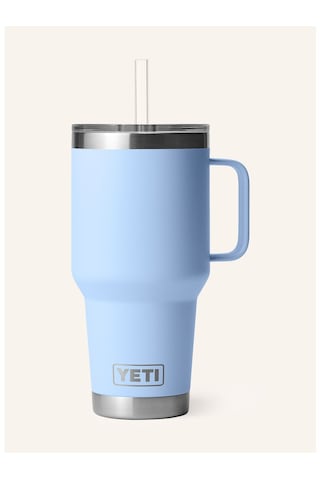 Yeti Termal Kupa 1l , Çift Cidarlı, Paslanmaz Çelik, Pipetli Ve Saplı Açık Mavi