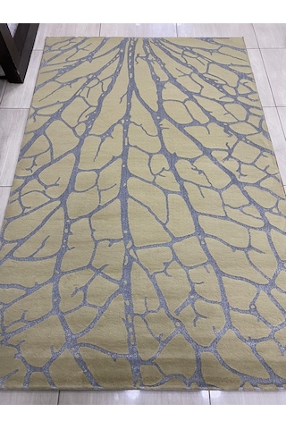 Saray Halı Vizyon 11145 Rs 150X230 Krem Gri Simli Ağaç Model 4 M2