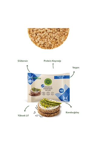 Karabuğday Patlağı Çörekotlu 24 G X 10 Paket Glütensiz & Vegan