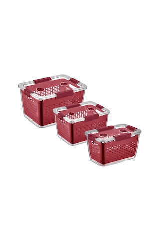 Selka Home Lavin Saklama Kabı 2-4-7 L Bordo