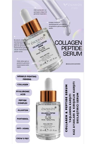 Esouven Yaşlanma Karşıtı Kaz Ayakları & Kırışıklık Karşıtı Sıkılaştırıcı Serum 30 ML