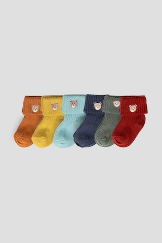 Defne Baby 5+1 Çift Kutulu Hayvan Aksesuarlı Pamuklu Kız Newborn Yeni Doğan Ve Bebek Çorabı 0-6 Ay Karışık